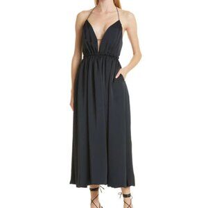 Ramy Brook Miley Plunging Midi Dress - Navy